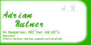 adrian mulner business card